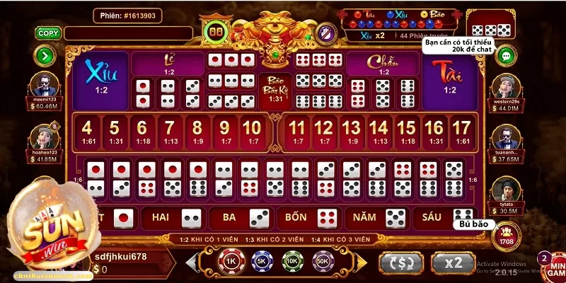 Các loại kèo cược tài xỉu Kubet phổ biến