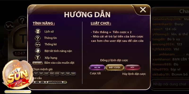 Tìm hiểu kỹ về luật chơi game tài xỉu Sunwin