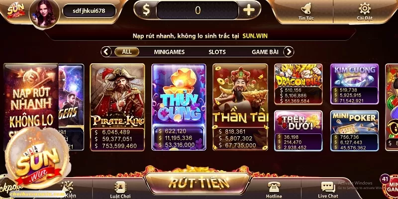 Truy cập vào đường link chính chủ của cổng game Sunwin